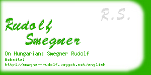 rudolf smegner business card